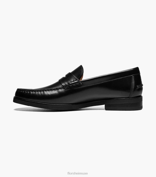 Florsheim رجال berkley flex moc تو بيني متعطل 6B6H181 ناعم أسود الأحذية