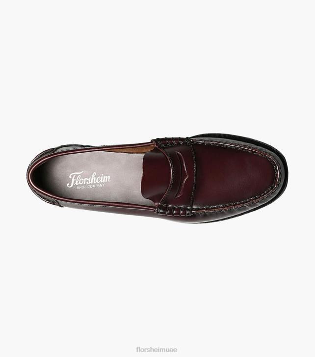 Florsheim رجال berkley moc تو بيني متعطل 6B6H183 بورجوندي الأحذية