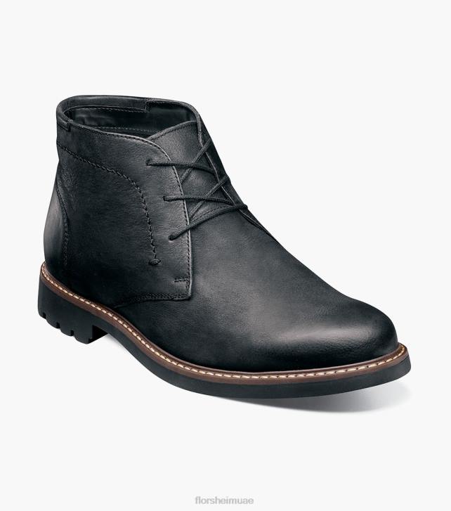 Florsheim رجال مجال عادي التمهيد chukka اصبع القدم 6B6H249 nubuck الأسود الأحذية