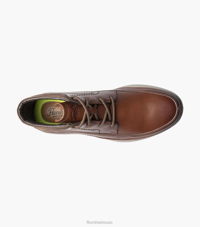 Florsheim رجال شاول اصبع القدم عادي التمهيد chukka 6B6H290 كونياك الأحذية
