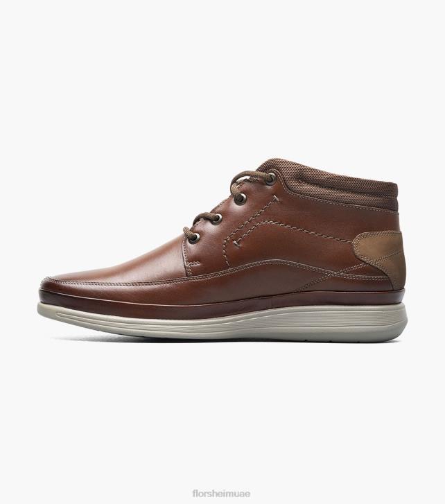 Florsheim رجال شاول اصبع القدم عادي التمهيد chukka 6B6H290 كونياك الأحذية
