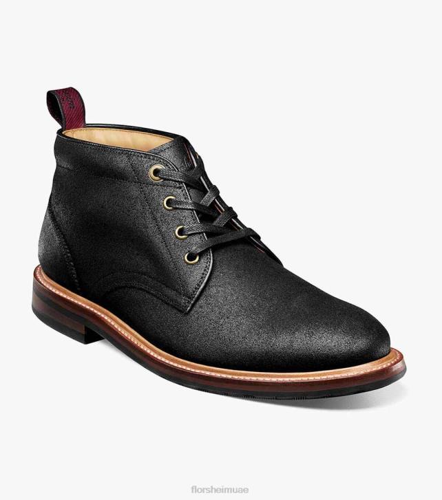 Florsheim رجال مسبك اصبع القدم عادي التمهيد chukka 6B6H389 طبع خشب الأبنوس الأحذية