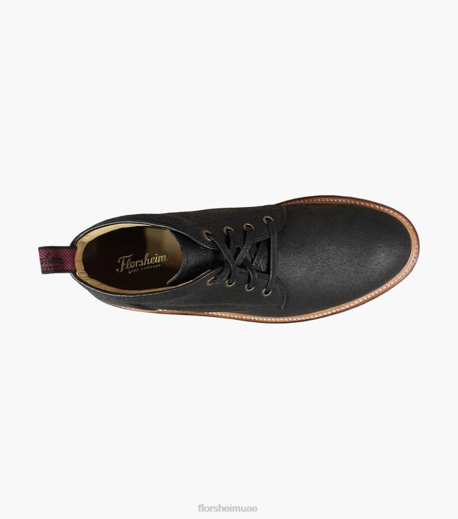 Florsheim رجال مسبك اصبع القدم عادي التمهيد chukka 6B6H389 طبع خشب الأبنوس الأحذية