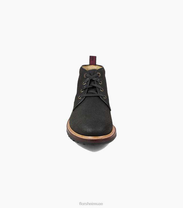 Florsheim رجال مسبك اصبع القدم عادي التمهيد chukka 6B6H389 طبع خشب الأبنوس الأحذية