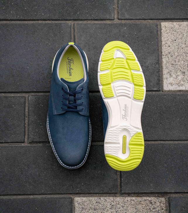 Florsheim رجال frenzi سهل اصبع القدم أكسفورد 6B6H44 nubuck البحرية الأحذية