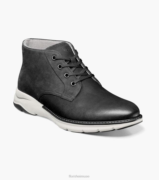 Florsheim رجال frenzi اصبع القدم عادي التمهيد chukka 6B6H32 nubuck الأسود الأحذية