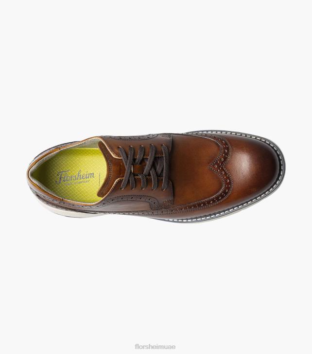 Florsheim رجال frenzi wingtip أكسفورد 6B6H39 كونياك متعدد الأحذية