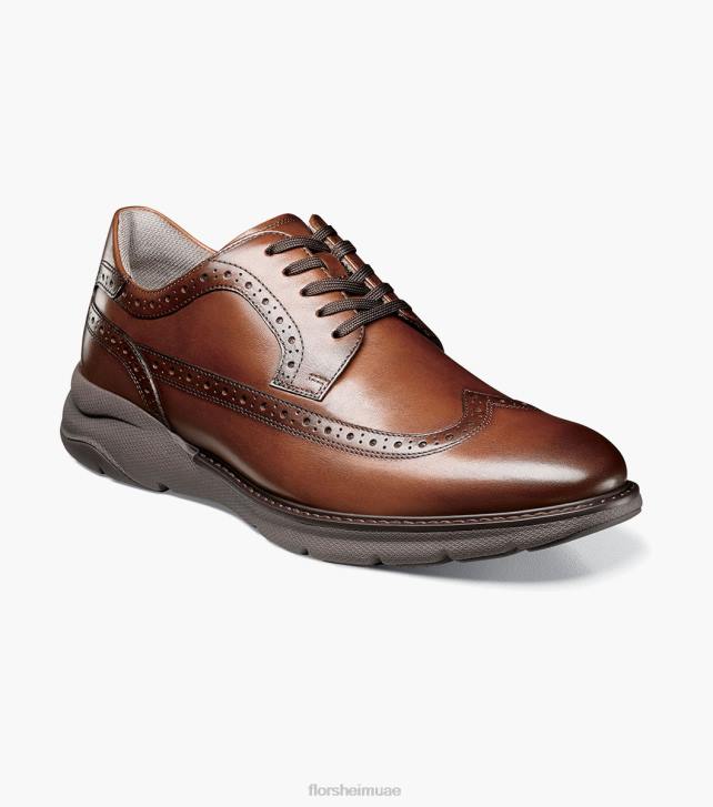 Florsheim رجال frenzi wingtip أكسفورد 6B6H40 كونياك الأحذية