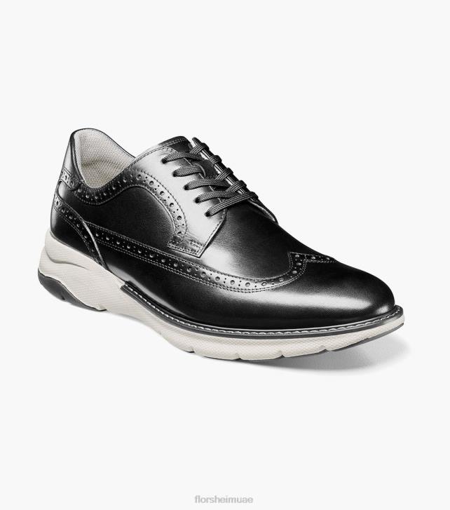 Florsheim رجال frenzi wingtip أكسفورد 6B6H41 أسود الأحذية
