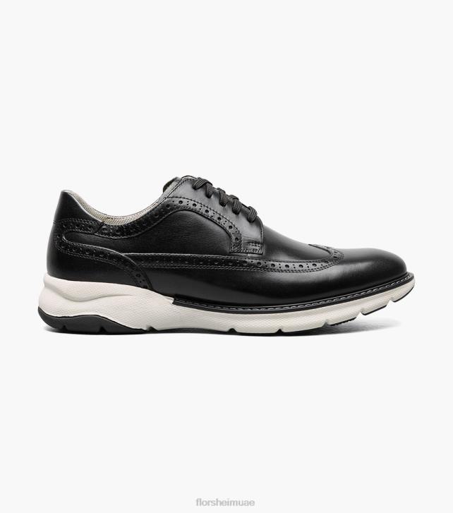 Florsheim رجال frenzi wingtip أكسفورد 6B6H41 أسود الأحذية