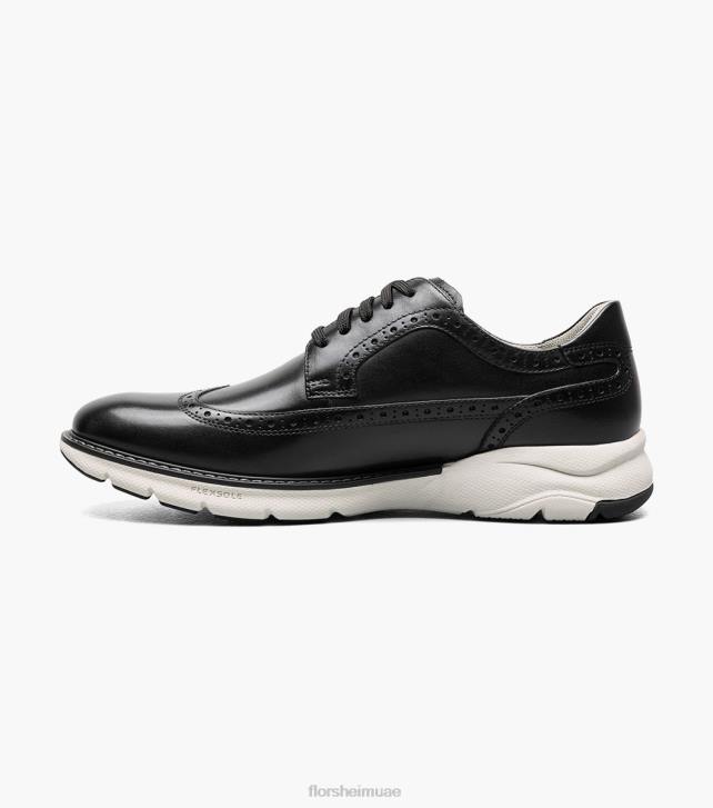 Florsheim رجال frenzi wingtip أكسفورد 6B6H41 أسود الأحذية