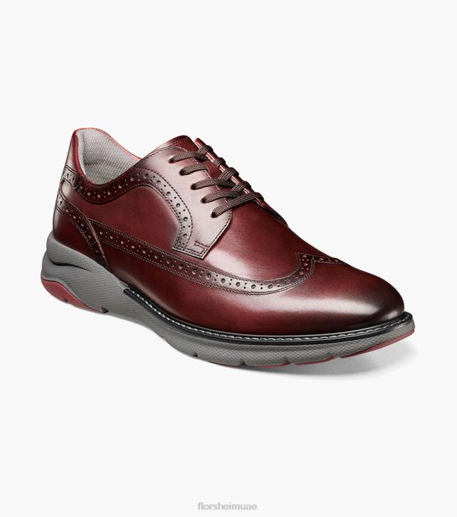 Florsheim رجال frenzi wingtip أكسفورد 6B6H43 بورجوندي الأحذية