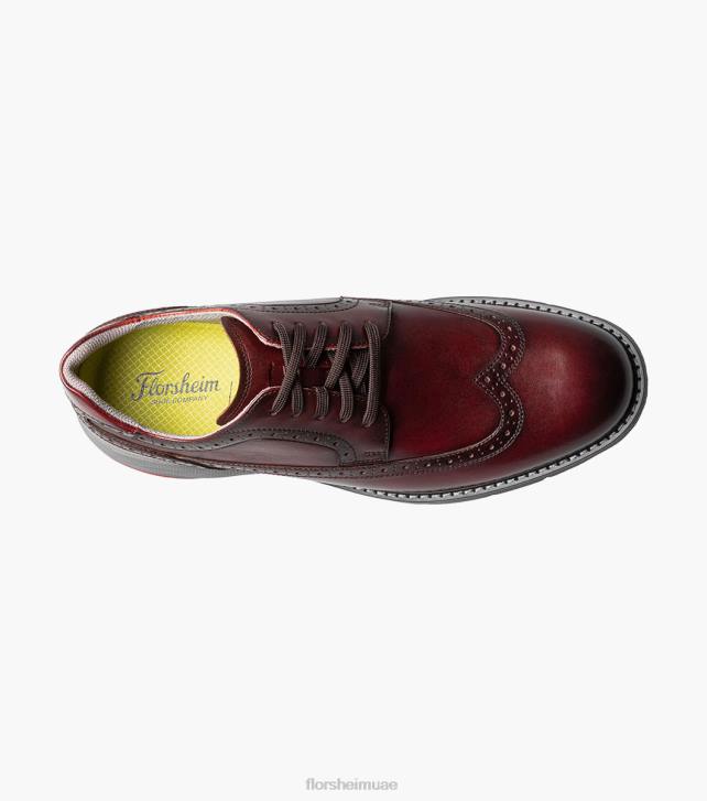 Florsheim رجال frenzi wingtip أكسفورد 6B6H43 بورجوندي الأحذية