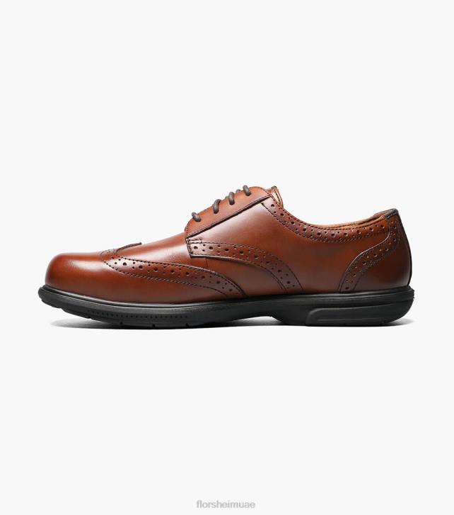 Florsheim رجال عمل loedin الصلب اصبع القدم wingtip أكسفورد 6B6H414 بني الأحذية