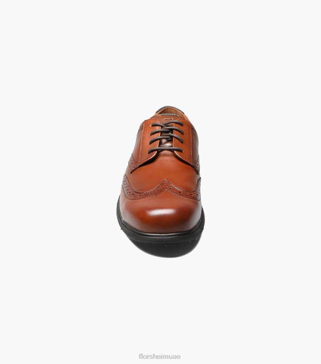 Florsheim رجال عمل loedin الصلب اصبع القدم wingtip أكسفورد 6B6H414 بني الأحذية