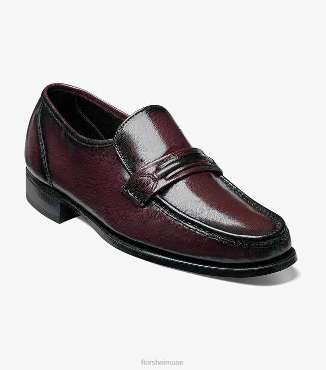 Florsheim رجال كومو moc حزام اصبع القدم متعطل 6B6H190 كرز أسود الأحذية