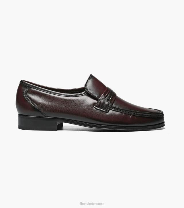 Florsheim رجال كومو moc حزام اصبع القدم متعطل 6B6H190 كرز أسود الأحذية