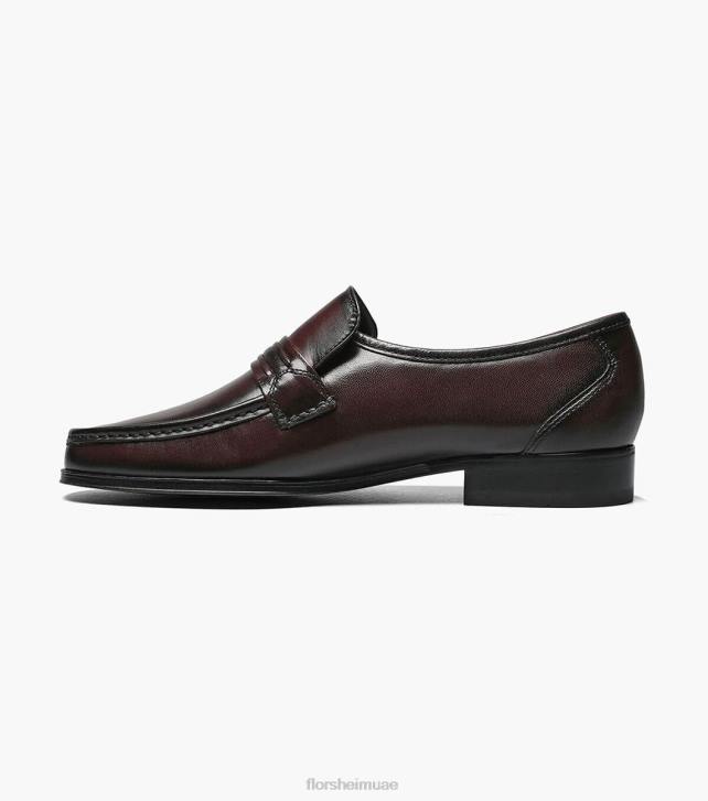 Florsheim رجال كومو moc حزام اصبع القدم متعطل 6B6H190 كرز أسود الأحذية