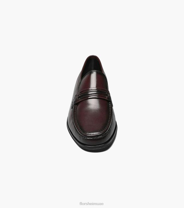 Florsheim رجال كومو moc حزام اصبع القدم متعطل 6B6H190 كرز أسود الأحذية