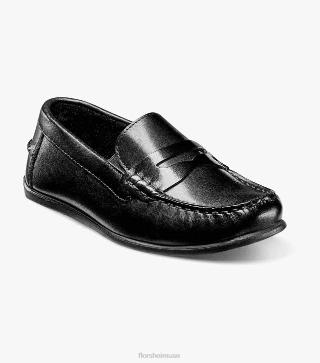 Florsheim أطفال جاسبر الابن. سائق moc تو بيني 6B6H436 أسود الأحذية