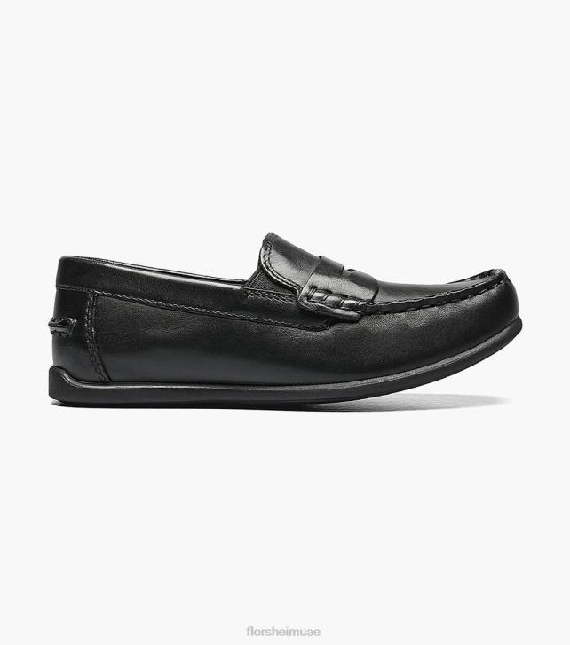 Florsheim أطفال جاسبر الابن. سائق moc تو بيني 6B6H436 أسود الأحذية