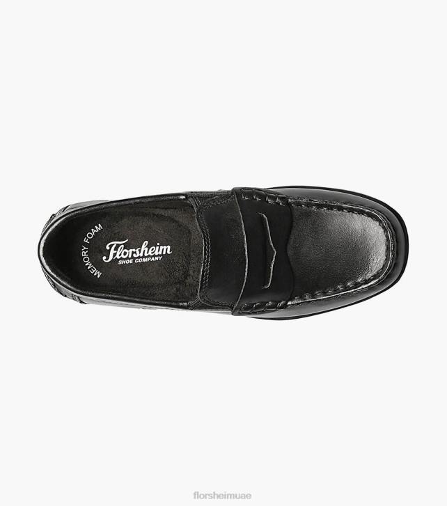 Florsheim أطفال جاسبر الابن. سائق moc تو بيني 6B6H436 أسود الأحذية