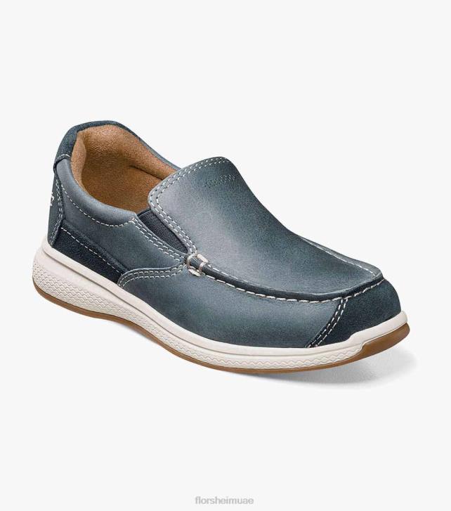 Florsheim أطفال بحيرات عظيمة الابن. زلة اصبع القدم moc 6B6H464 النيلي الأحذية