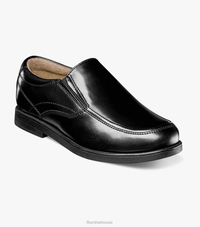 Florsheim أطفال ميدتاون جونيور. زلة اصبع القدم moc 6B6H498 أسود الأحذية