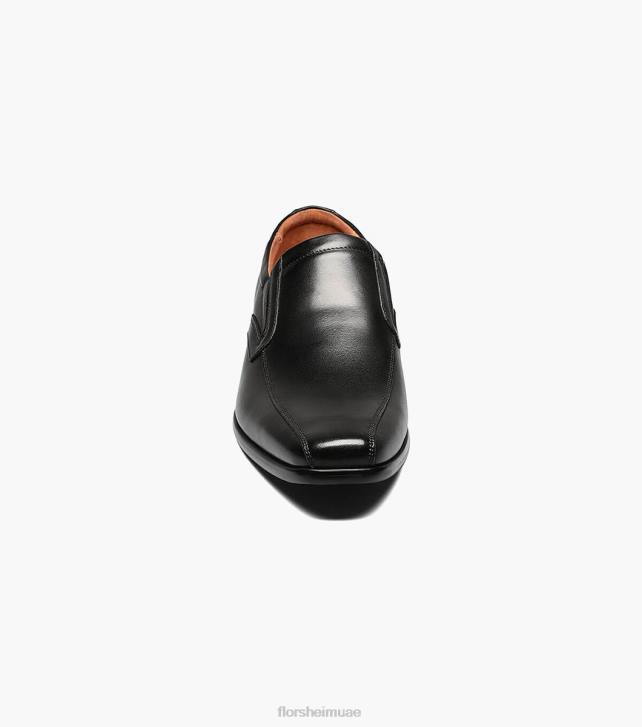 Florsheim رجال postino 2 اصبع القدم الدراجة الانزلاق على 6B6H195 ناعم أسود الأحذية