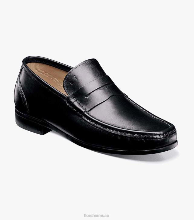 Florsheim رجال puente moc تو بيني متعطل 6B6H277 أسود الأحذية