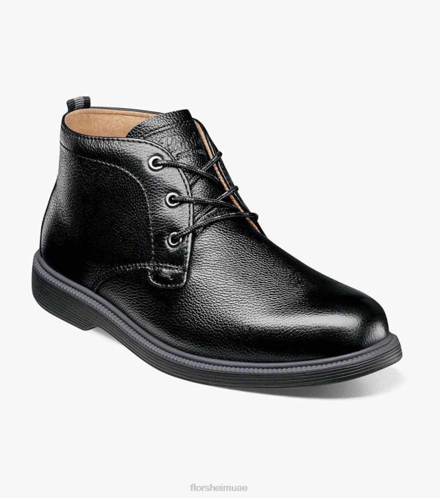Florsheim أطفال supacush الابن. سهل اصبع القدم التمهيد chukka 6B6H451 هبط الأسود الأحذية