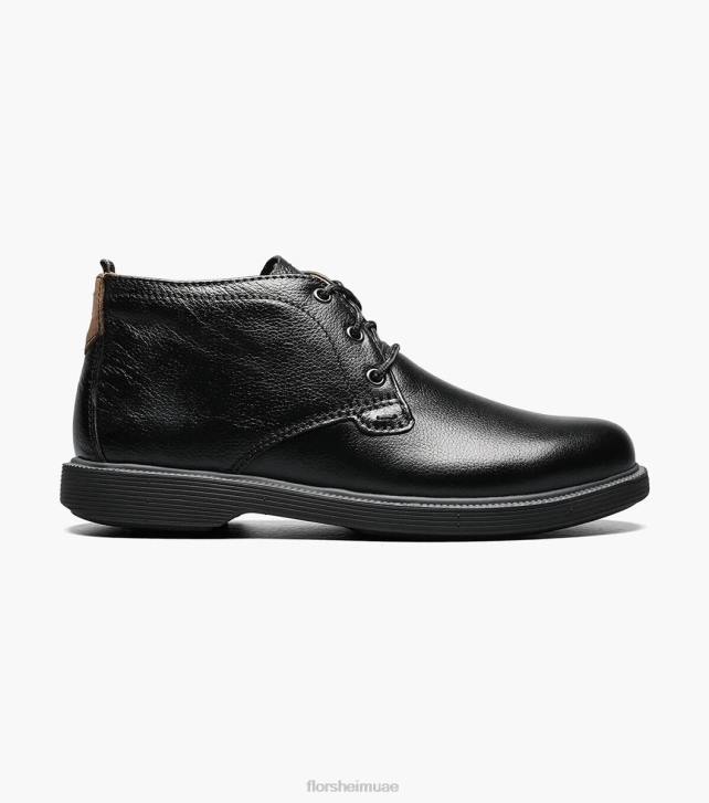 Florsheim أطفال supacush الابن. سهل اصبع القدم التمهيد chukka 6B6H451 هبط الأسود الأحذية
