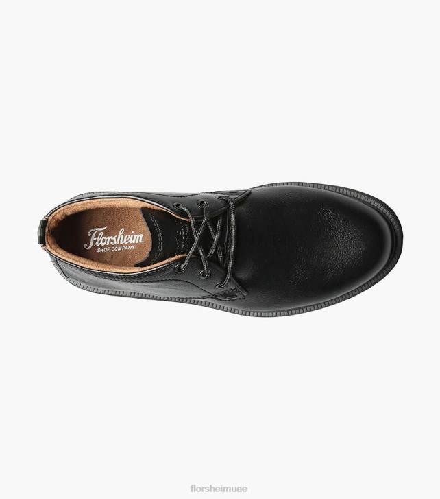 Florsheim أطفال supacush الابن. سهل اصبع القدم التمهيد chukka 6B6H451 هبط الأسود الأحذية