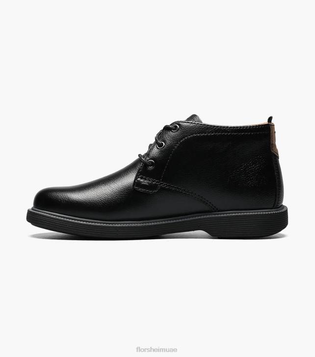 Florsheim أطفال supacush الابن. سهل اصبع القدم التمهيد chukka 6B6H451 هبط الأسود الأحذية