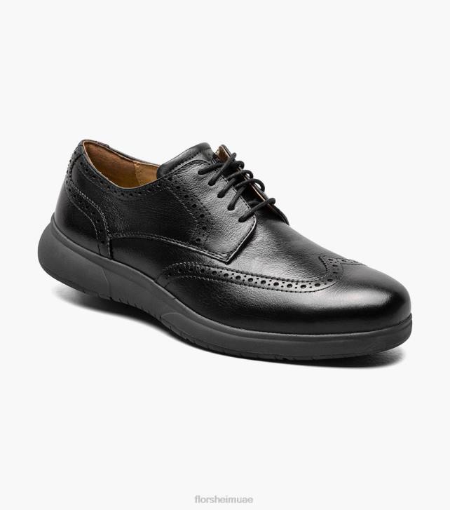 Florsheim رجال الذوق العمل الصلب اصبع القدم wingtip أكسفورد 6B6H405 أسود الأحذية