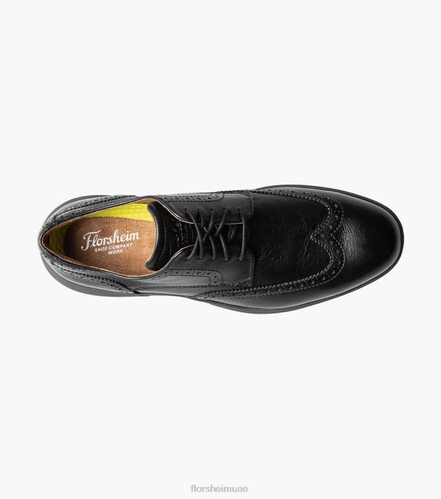 Florsheim رجال الذوق العمل الصلب اصبع القدم wingtip أكسفورد 6B6H405 أسود الأحذية