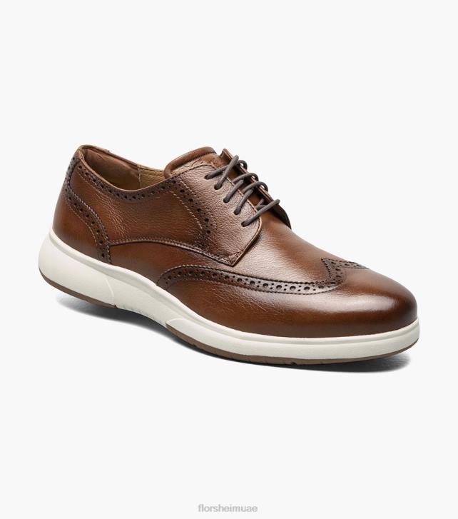 Florsheim رجال الذوق العمل الصلب اصبع القدم wingtip أكسفورد 6B6H406 كونياك الأحذية